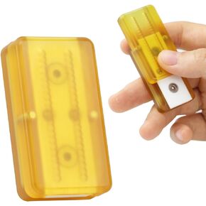 FREELOVE PEI Fidget Slider, Ding Ding Fidget Toys for Adults, Small Light Haptic Block, Mechanical Push EDC Gadgets, Dense Tracks & Springs, for Men Teens Anxiety Cool (PEI)