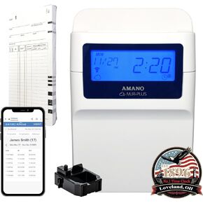 Calculating Time Clock with WiFi Connection to Free Cloud APP: View Employee Punch Times Remotely from Anywhere, Anytime (MJR-PLUSEZ)