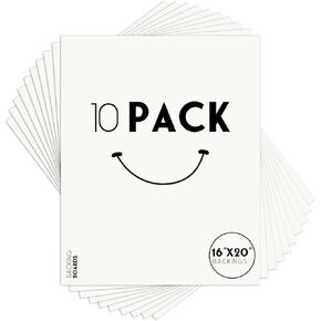 Golden State Art, Pack of 10 16x20 Off White Backing Board, Cardboard with a Smooth Finish for Spray Painting, Arts, Crafts, Posters, Restaurant Menus (1.2mm Thick)