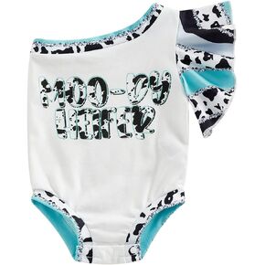 Baby Girl Howdy Letter Print Romper Clothes Cold Shoulder One Fly Sleeve 3 6 12 18 Months Summer Cute Outfits
