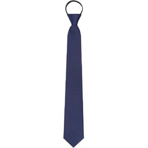 Black Ties for Men, Pre-Tied Adjustable Zipper Tie, 3.15" Solid Color Mens Neckties for Graduation Gifts in Kuwait