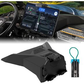 A & UTV PRO Electric Device Tablet Holder for Can am Maverick Sport/Trail/Commander/Commander MAX, Phone Ipad GPS Holder Mount with Extra Storage Box Seat Belt Accessories, Replace OEM # 715005212