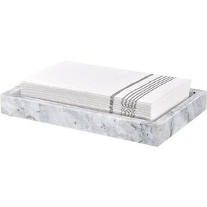 Sumnacon Bathroom Napkin Holder Countertop Stylish Napkin Holder for Paper Napkins Hand Towels Bathroom Guest Towel Holder Marble Napkin Holder for Bathroom Vanity Back of Toilet Dining Table Kitchen