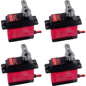 DS3218 High Torque Metal Gear Digital Servo Water Resistant RC Servo 20kg 270 Degree Rotation RC Toys DIY Model for Baja Cars (Pack of 4 Sets)