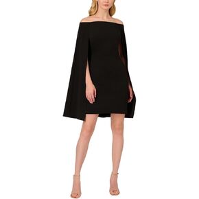 Adrianna Papell Women's Off Shoulder Cape Dress