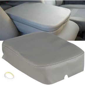 Leather Center Console Gray Armrest Lid Cover Replacement for 2002-2008 Ram