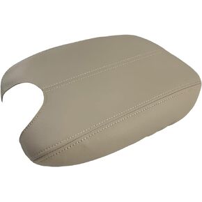 Center Console Armrest Cover for Honda Accord 2008 2009 2010 2011 2012, Leather Suture Console Lid Cover (Beige)