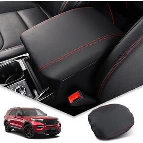 [Upgraded 2024 Pathfinder Center Console Cover for 2022 2023 2024 Nissan Pathfinder Console Lid, 2022 Pathfinder Arm Rest Pad Seat Box Cover, Pathfinder 2023 Accessories Armrest Cushion(Black)
