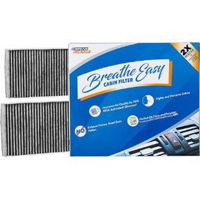 Spearhead Odor Defense Breathe Easy AC & Heater Cabin Filter | Fits 2002-06 RSX, 2002-06 CR-V, 2001-05 Civic, 2003-11 Element Like OEM | Up to 25% Longer Lasting w/Activated Carbon (BE-135)