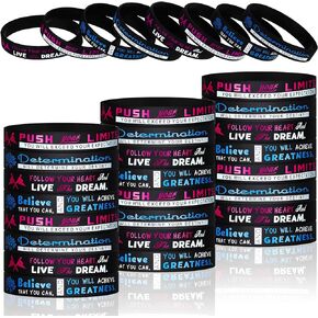 32 Pcs Cheerleading Bracelets Cheer Inspirational Silicone Wristbands Cheerleader Gifts Bracelets Bulk Cheer Rubber Bands Stuff Jewelry Accessories for Men Women