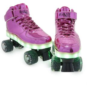 Skates Pulse Light Up Quad Skates, Women's Adult Sizes, Pink, 4 (CRS710-04)