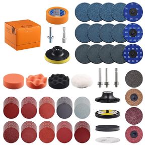 133 Pack 3 Inch Sanding Discs for Drill Polishing Die Grinder Attachment Variety Kit with 5/16" and 1/4" Shanks Sanding Pads Includes 36-3000 Grit