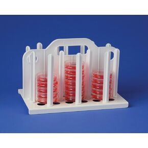 SP Bel-Art ProCulture 60mm Petri Dish Rack; 10½ x 6¾ x 6¾ in., 54 Places, Plastic (F18991-0060)
