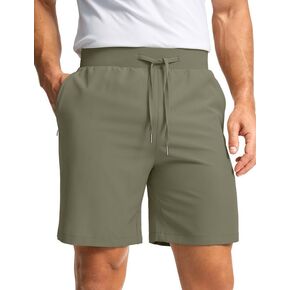 G Gradual Men's Workout Shorts with Zipper Pockets 7'' Lightweight Quick Dry Athletic Gym Running Shorts for Men