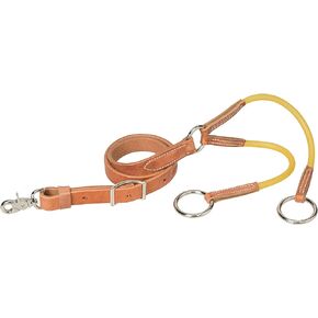 Weaver Leather Leather Training Fork, Girth Attachment with Surgical Tubing Ends, Russet, 1" x 48"