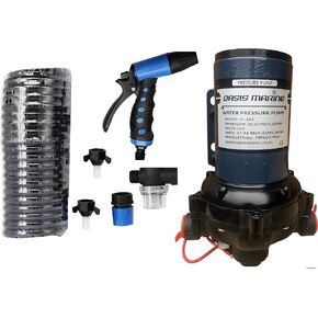 OASIS MARINE Washdown Deck Wash Pump KIT 12v 70 PSI 5.5 GPM 20 LPM for Caravan Rv Boat Marine Yacht