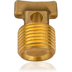 1/2" NPT Solid Brass Drain Plugs Boat Garboard Drain Plug Kit Compatible with Most Hulls