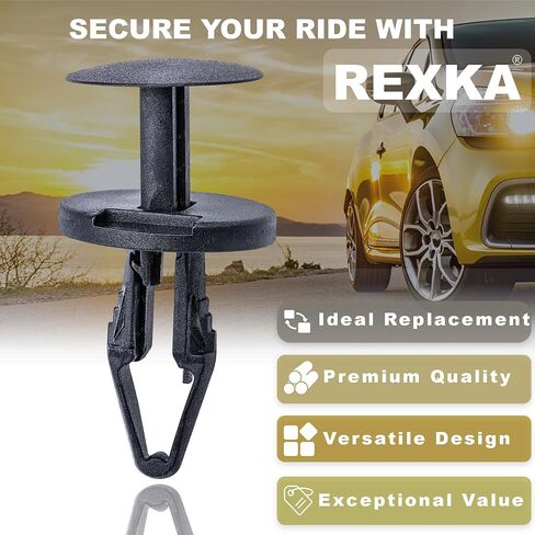 Rexka 30 قطعة من مشابك مصد الصدمات لشبكة البقر من Rexka، دبابيس تثبيت لبيت العجلة، 17/64 بوصة (6.5 مم) فتحة لـ GM 11589290 Ford W714040-S300 Chrysler 6509049-AA in Kuwait