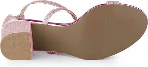 Allegra K Women's Glitter Crisscross Strap Chunky Heels Sandals in Saudi Arabia