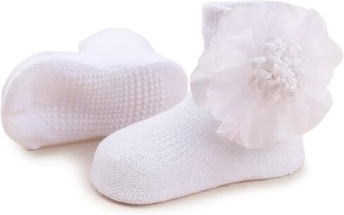 Baby Girl Nylon Headbands Socks Set Baby Bow Tie Socks Newborn Flower Socks Elastic Hairbands Hair Accessories Gift for Newborn Infant Toddlers (W-3) in Saudi Arabia