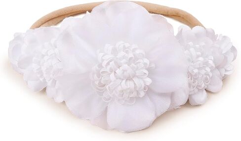 Baby Girl Nylon Headbands Socks Set Baby Bow Tie Socks Newborn Flower Socks Elastic Hairbands Hair Accessories Gift for Newborn Infant Toddlers (W-3) in Saudi Arabia