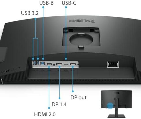 BenQ PD2706QN 27" 2K QHD (2560x1440) Mac-Ready Monitors, IPS, 95% P3, 100% sRGB/Rec.709, Uniformity, 90W USB-C, 100Hz, Factory-Calibrated, Daisy Chain(MST), Anti-Glare Nano Matte, Height Adjustable in Saudi Arabia