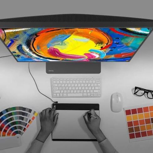 BenQ PD3205U Mac-Ready Monitor 32" 4K UHD 99% Rec.709 & sRGB, IPS, DeltaE ≤3, ICC Sync, Calibration Report, AQCOLOR, Uniformity HotKey Puck Ergonomic DisplayPort, USB-C (90W), USB Hub in Kuwait