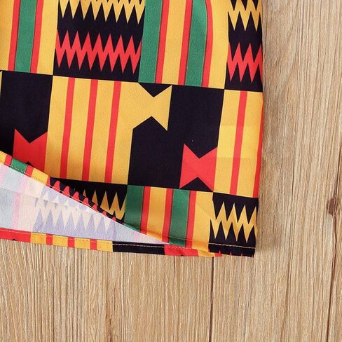 فساتين Dashiki الأفريقية للفتيات الصغيرات، ملابس حفلات بكتف مائل بنمط عرقي للأطفال الصغار in Saudi Arabia