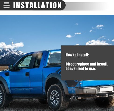 غطاء تبريد مبرد الرادياتير من موتفورتي، لسيارة فورد F-150 2012-2015، بلاستيك، أسود in Kuwait