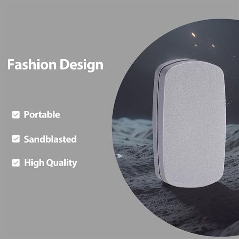 Fidget Slider EDC Gadgets Toy Oval Metal Magnetic Haptic Fidget Toys for Adults Anxiety/ADHD/Stress Relief, Gift for Boyfriend, Husband and Father (Grey) in Saudi Arabia