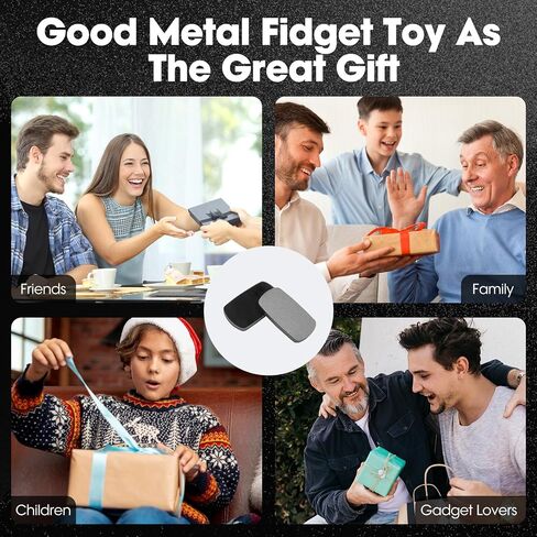 Fidget Slider EDC Gadgets Toy Oval Metal Magnetic Haptic Fidget Toys for Adults Anxiety/ADHD/Stress Relief, Gift for Boyfriend, Husband and Father (Grey) in Saudi Arabia