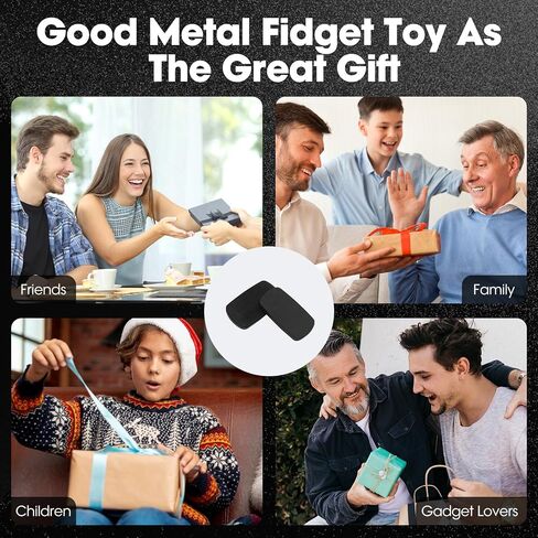 Fidget Slider EDC Gadgets Toy Oval Metal Magnetic Haptic Fidget Toys for Adults Anxiety/ADHD/Stress Relief, Gift for Boyfriend, Husband and Father (Grey) in Saudi Arabia