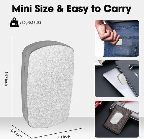 Fidget Slider EDC Gadgets Toy Oval Metal Magnetic Haptic Fidget Toys for Adults Anxiety/ADHD/Stress Relief, Gift for Boyfriend, Husband and Father (Grey) in Saudi Arabia