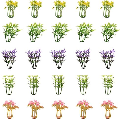 100pcs 1.57inch Mixed Color Mini Trees Model Train Scenery Architecture Flower Model Scenery with No Stands in Saudi Arabia