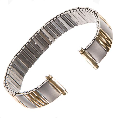 سوار ساعة جيلدن للسيدات مقاس 12-16 ملم مخطط من الفولاذ المقاوم للصدأ 146 in Kuwait