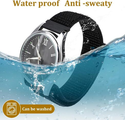 2 Pcs Adjustable Quick Release Nylon Sport Watch Bands with Hook and Loop Fastener Watch Straps for Men and Women (20mm 22mm) in Saudi Arabia