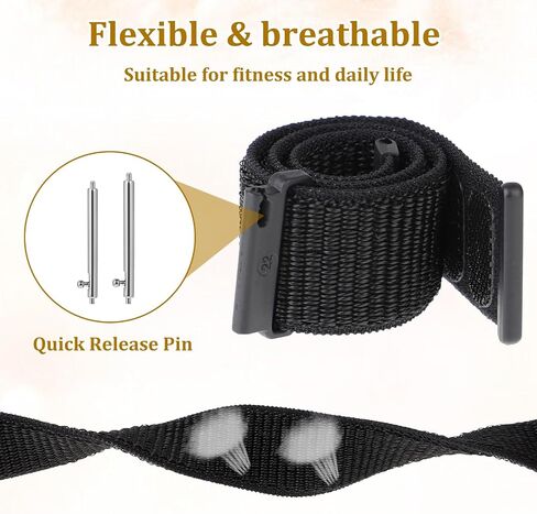 2 Pcs Adjustable Quick Release Nylon Sport Watch Bands with Hook and Loop Fastener Watch Straps for Men and Women (20mm 22mm) in Saudi Arabia