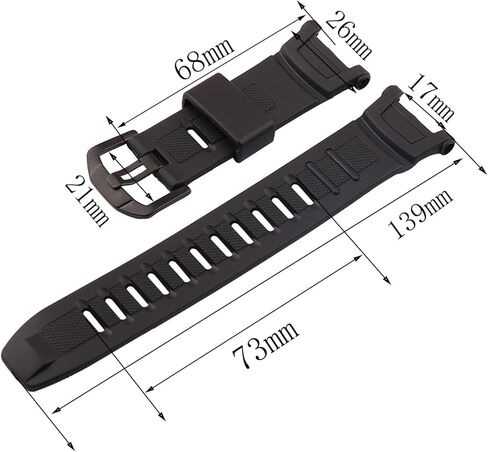 استبدال حزام الساعة المطاطي من Casio Protrek PRG-130 PRG-130-1V PRW-1500 PRW-1500-1Y PRW-1500-1V PRW-1500J-1 Pro trek حزام ساعة رياضية للرجال in Kuwait