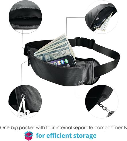 Running Belt Waist Pack, Sports Runner Bag Pouch Adjustable Fanny Pack for iPhone and Other Smartphones, Sweatproof Workout Waist Bag for Men Women Hiking Fitness Jogging in Saudi Arabia