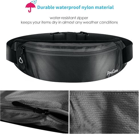 Running Belt Waist Pack, Sports Runner Bag Pouch Adjustable Fanny Pack for iPhone and Other Smartphones, Sweatproof Workout Waist Bag for Men Women Hiking Fitness Jogging in Saudi Arabia
