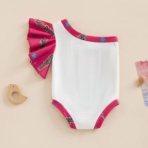 Baby Girl Howdy Letter Print Romper Clothes Cold Shoulder One Fly Sleeve 3 6 12 18 Months Summer Cute Outfits in Saudi Arabia