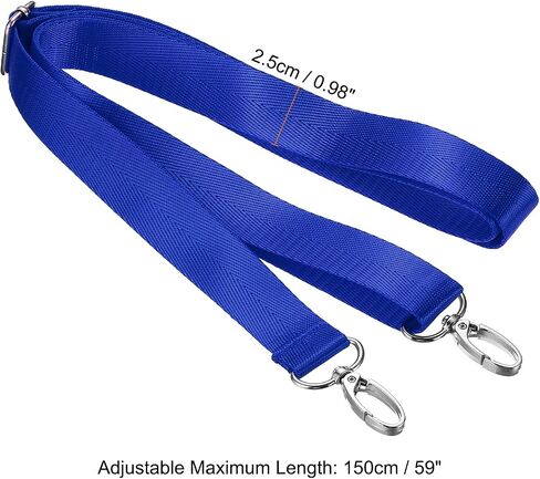 PATIKIL Shoulder Strap, Nylon Adjustable Replacement Strap with Metal Swivel Hooks for Laptop Bag in Saudi Arabia