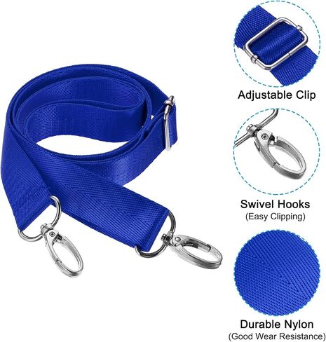 PATIKIL Shoulder Strap, Nylon Adjustable Replacement Strap with Metal Swivel Hooks for Laptop Bag in Saudi Arabia