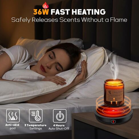 Coffee Mug Warmer for Desk, Smart Cup Heater with Adjustable Temp(105~180°F), 4H Auto Shut-Off, Large Heating Plate Waterproof Electric Beverage Fast Warmer Fit Most Mugs, for Coffee Lover in Saudi Arabia