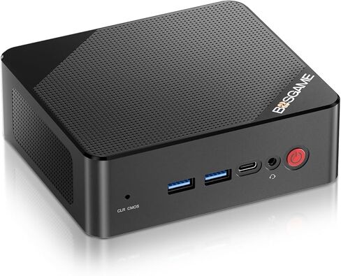 Mini PC P1، Ryzen 7 5700U 8C/16T (حتى 4.3 جيجا هرتز) أجهزة كمبيوتر صغيرة، 32 جيجا DDR4 1 تيرابايت NVMe SSD Windows 11 Pro Mini Gaming PC، منافذ HDMI وUSB-C مزدوجة تدعم شاشة ثلاثية 4K، Wi-Fi6E/2.5G LAN in Kuwait