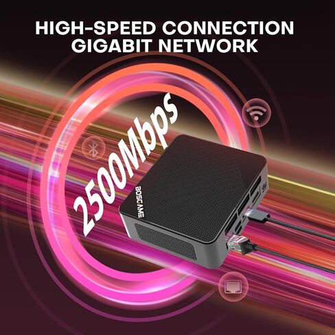 Mini PC P1، Ryzen 7 5700U 8C/16T (حتى 4.3 جيجا هرتز) أجهزة كمبيوتر صغيرة، 32 جيجا DDR4 1 تيرابايت NVMe SSD Windows 11 Pro Mini Gaming PC، منافذ HDMI وUSB-C مزدوجة تدعم شاشة ثلاثية 4K، Wi-Fi6E/2.5G LAN in Kuwait