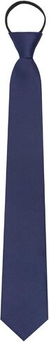 Black Ties for Men, Pre-Tied Adjustable Zipper Tie, 3.15" Solid Color Mens Neckties for Graduation Gifts in Kuwait
