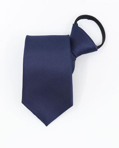 Black Ties for Men, Pre-Tied Adjustable Zipper Tie, 3.15" Solid Color Mens Neckties for Graduation Gifts in Kuwait