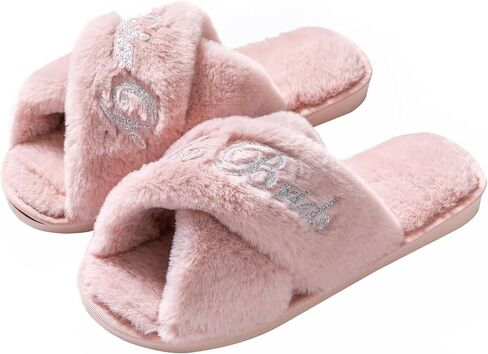 Bridal Slipper Bridesmaid Gifts Bridal Shower Wedding Bridesmaid Bridal Shower Bachelorette Gifts 6053 Silver Gilter Print in Saudi Arabia