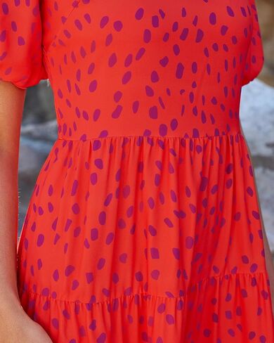 BTFBM Casual Women Summer Dresses 2024 Puff Sleeve Floral Maxi Dresses Smocked Backless Flowy Tiered Beach Long Dress in Saudi Arabia